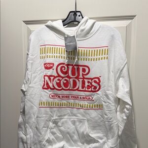 Forever 21 White Cup Noodles Hoodie